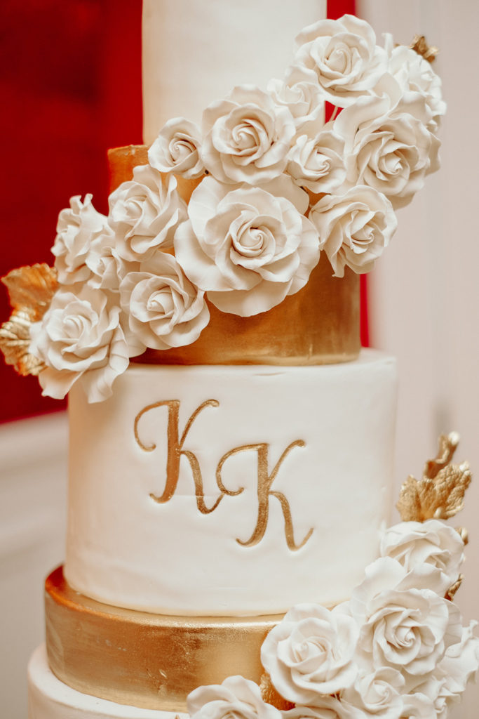 Elegant Wedding Cake Wedding Reception Details at James Ward Mansion Wedding