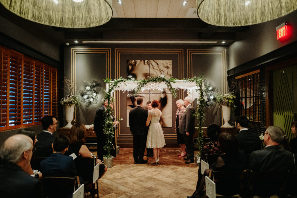 Wedding Ceremony at Osteria Posto Waltham, Boston Wedding Photographer