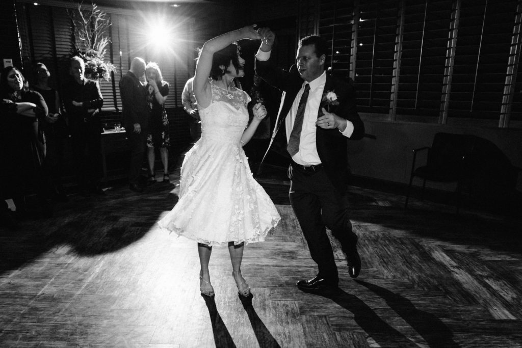 Bride and Groom First Dance at Osteria Posto Waltham, Boston Wedding Photographer