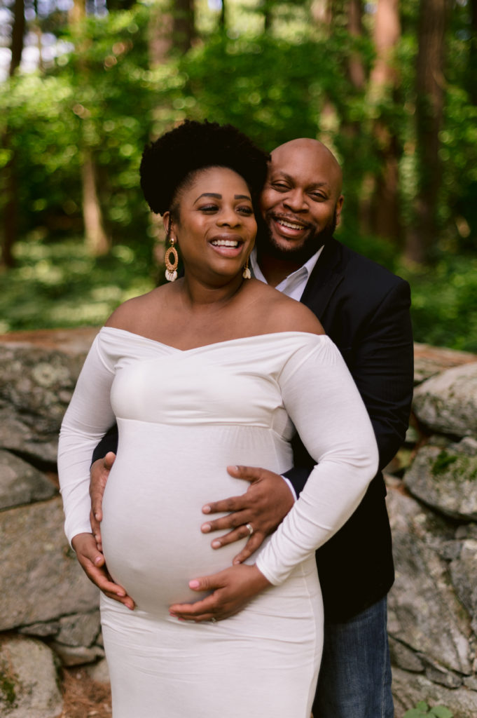Maternity Portraits at Lincoln Woods State Park Rhode Island