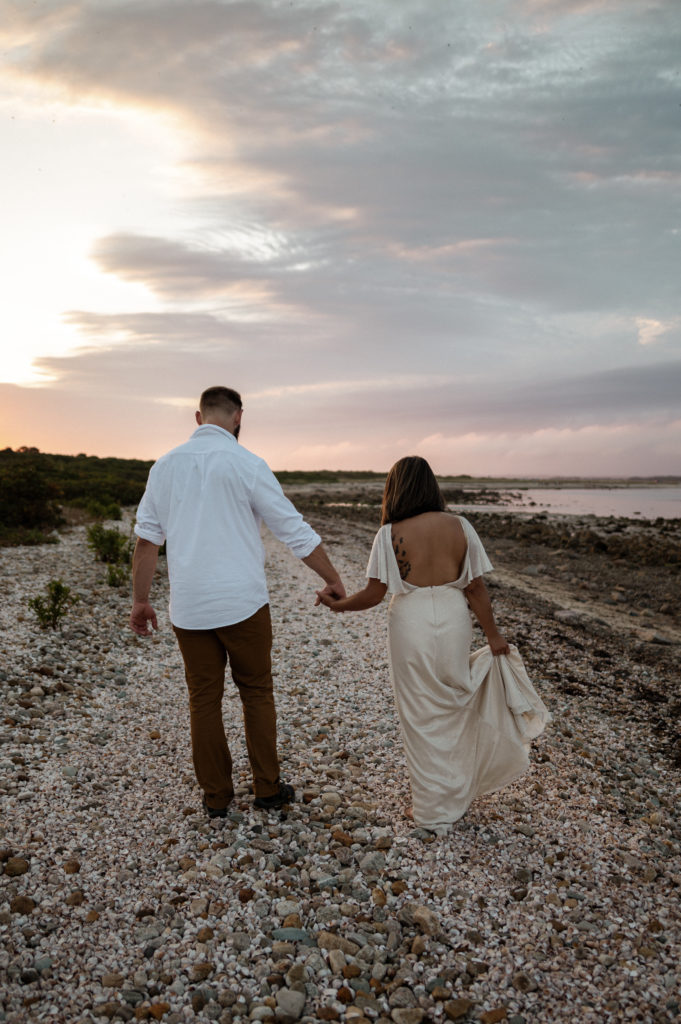 Sunset Couples session on Gooseberry Island, Romantic Anniversary Photoshoot