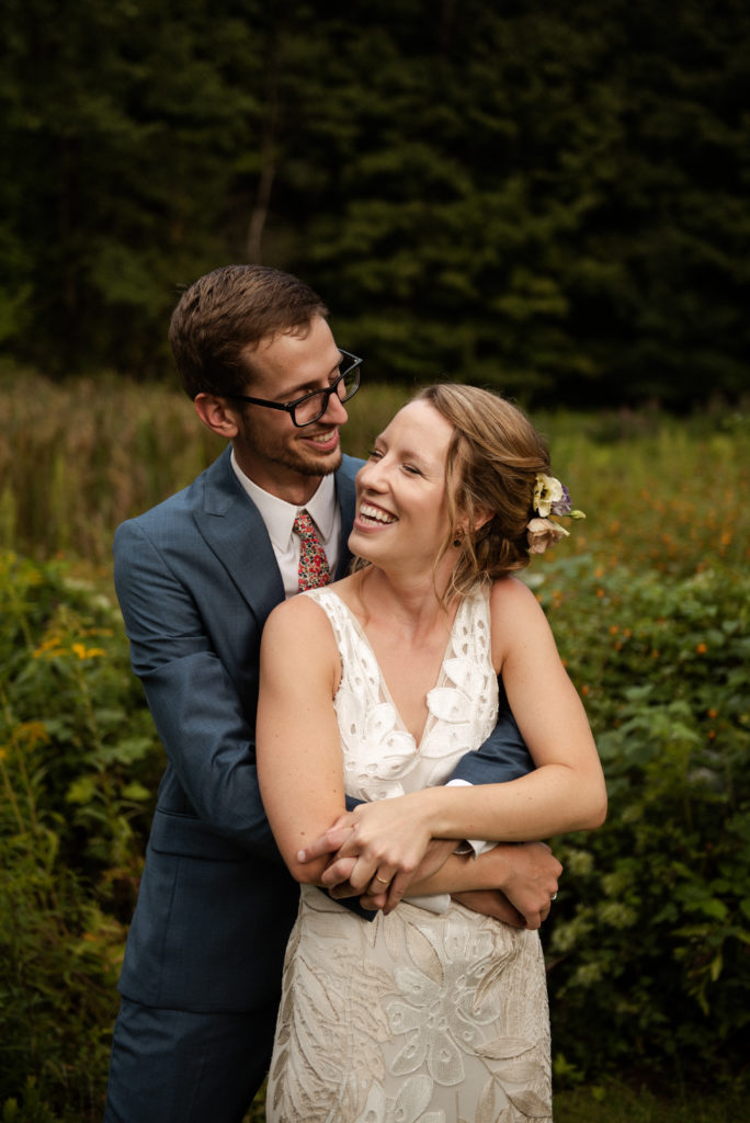 Bride and groom portraits during Berkshires Microwedding in Massachusetts