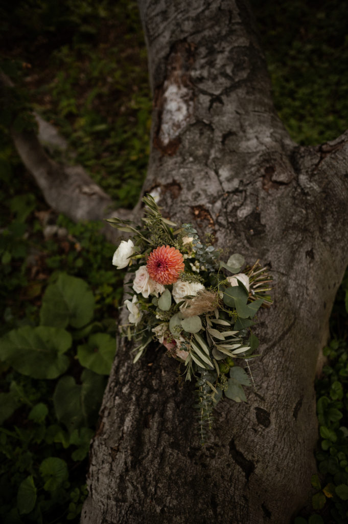 Whimsical Bridal Bouquet for Boston Elopement at the Arnold Arboretum