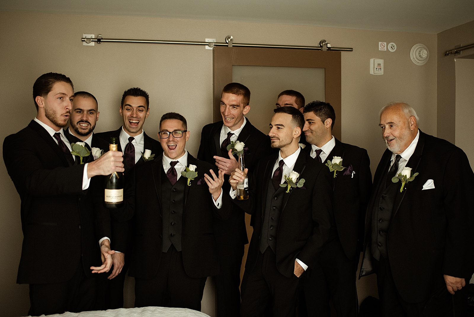 Groom with Groomsmen after getting ready