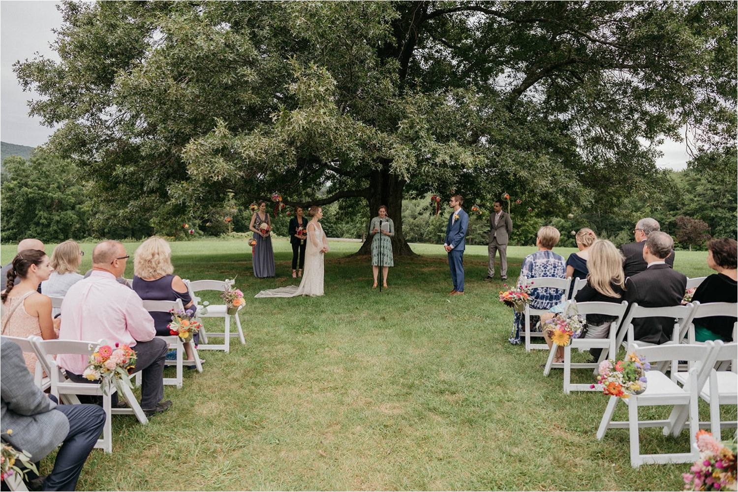 Ceremony at the Red Barn at Hampshire College Wedding