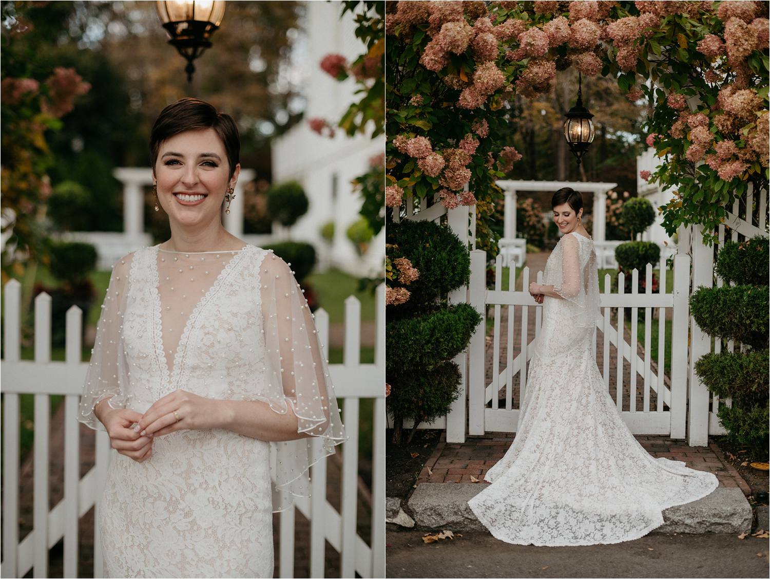 Bride in stunning bhldn gown at The Commons 1854