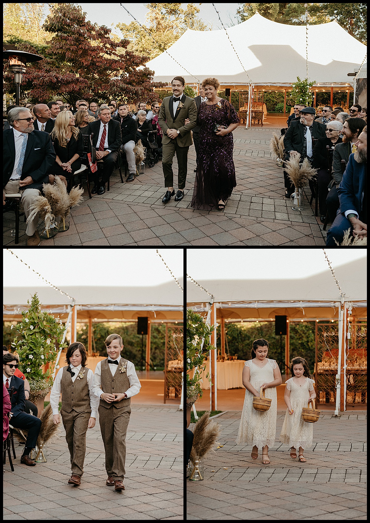 Ceremony processional at willowdale estate